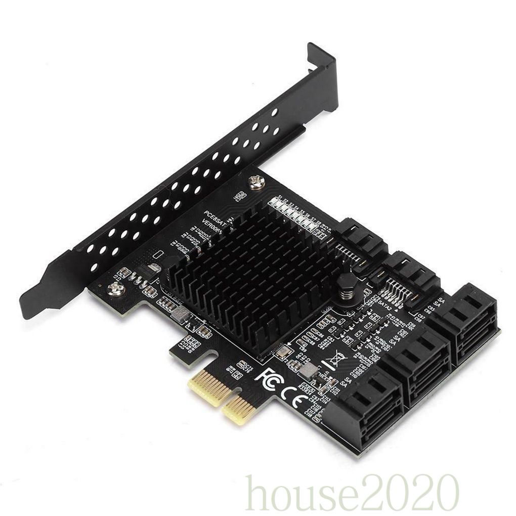 [HOUSE2020]SATA Expansion Card PCI-E Ix 8-port SATA 3.0 Expansion Board with 6Gpbs Transmission Speed