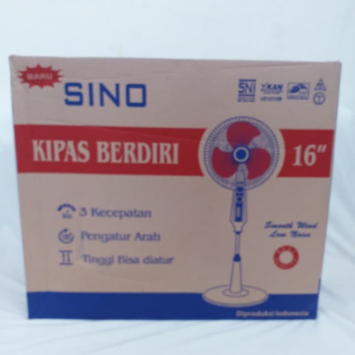 SINO 1603 Kipas Angin Berdiri Stand Fan 16&quot; 50w 3 Speed Strong