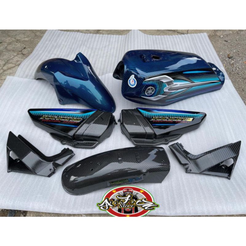 paket bodiset tangki rx king tahun 2007 warna biru movistar ful carbon rx k rx spesial style bandung