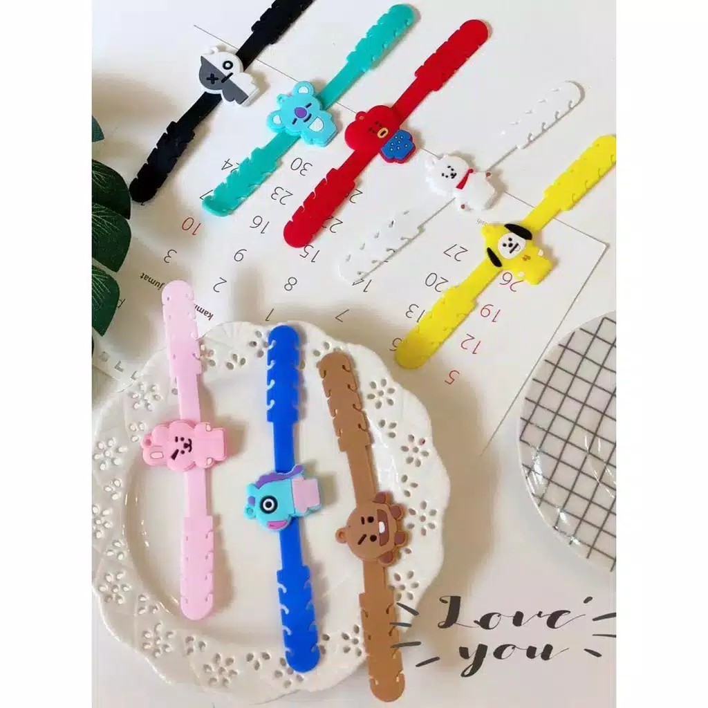 Konektor Hijab Pengait Tali Masker Motif BT21