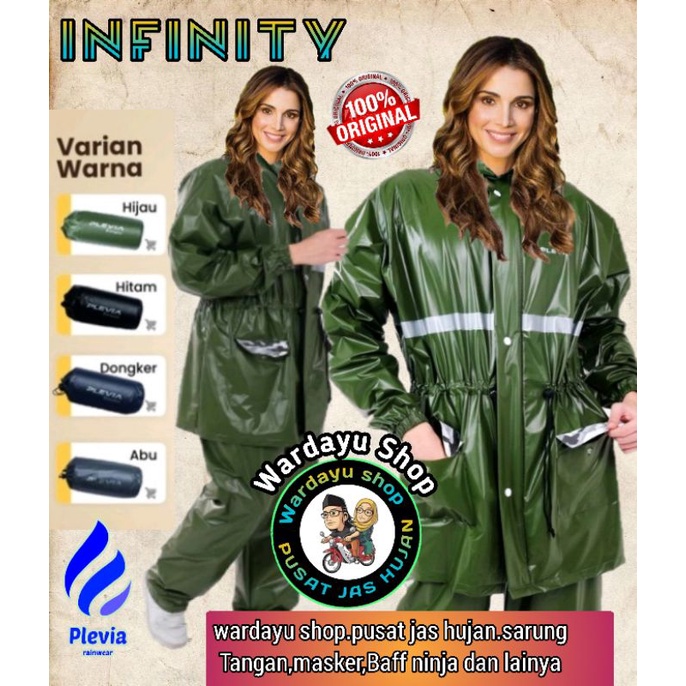 Jas hujan Plevia Infinity 755 Dewasa Pria Wanita Jaket Celana  / Raincoat Cewek cowok Remaja Terbaru Murah Berkualitas Awet / Raincoat Putusan Terlaris Baju Celana Sauna Pembakar Lemak Termurah Harga Grosir