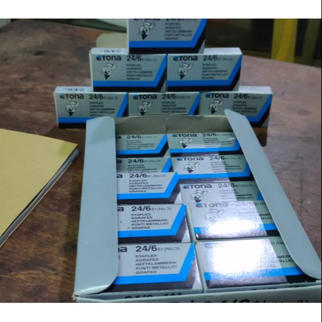 

REFILL (ISI) STAPLERS UKURAN 24/6 ATAU NO 3 1 PACK ISI 1000 PCS