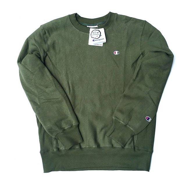 army green champion sweater