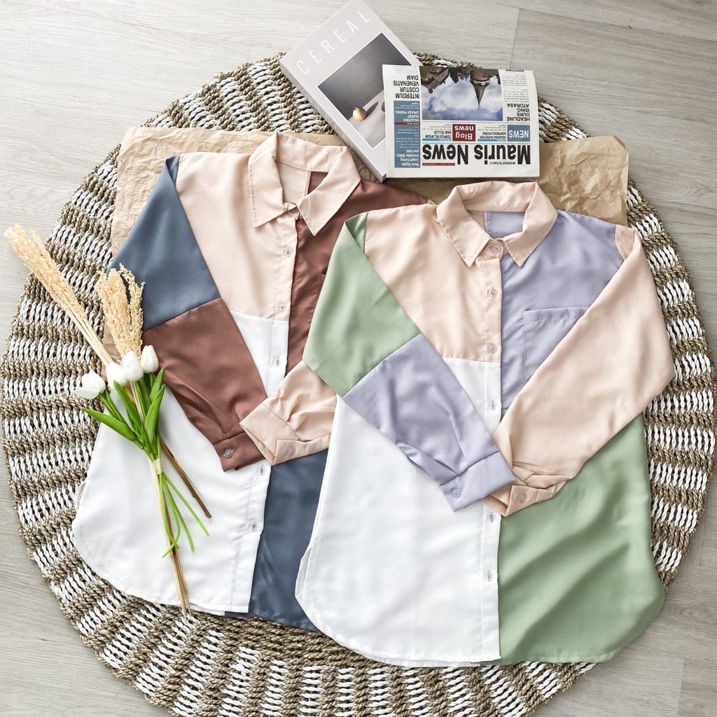 THALIA SHIRT / Atasan Kemeja Model Korea / Kemeja Termurah Wanita