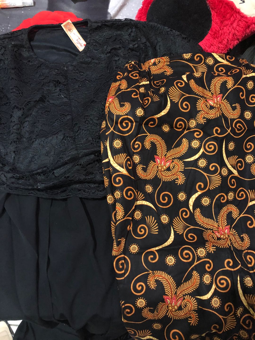 Dress Brukat Alisa Pink Benhur Terusan Pesta Blue Natal Gaun Imlek Wanita Cantik Korea Pita New Year