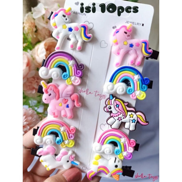 JEPITAN RAMBUT ANAK SET KOREA isi 10pcs/set ICECREAM JELLY