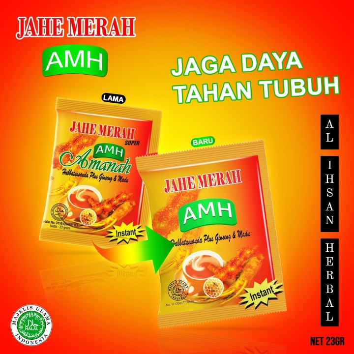 

[RENCENGAN] AMH Super Jahe Merah dengan Habbatussauda Gingseng dan Madu Original (termurah)