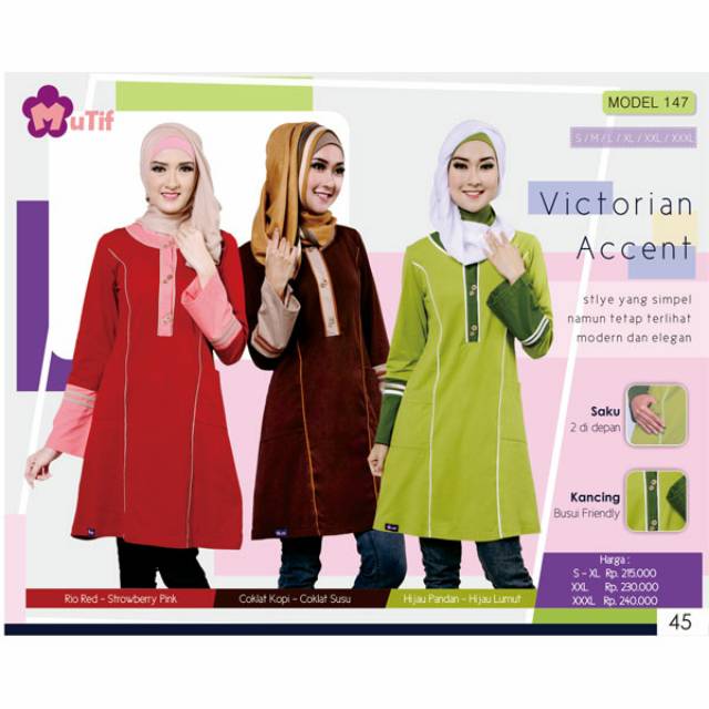 Atasan muslimah Tunik Mutif 147
