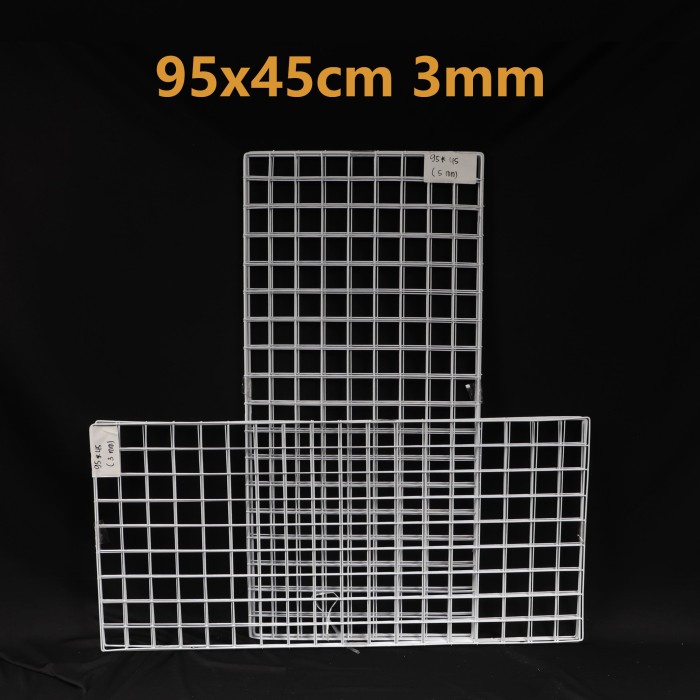 PROMO BISA COD RAK Kawat Ram 95x45Cm - Rak Display Aksesoris HP - Rak Gantung putih - Ram Putih STAI