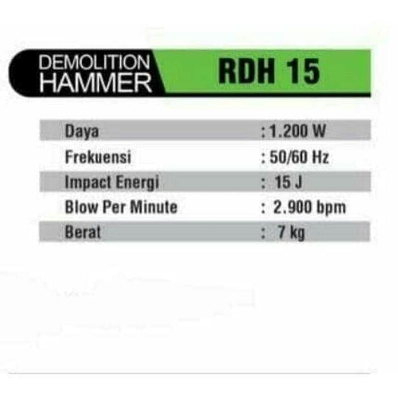 ryu RDH15 mesin bor bobok tembok beton demolition hammer RDH 15