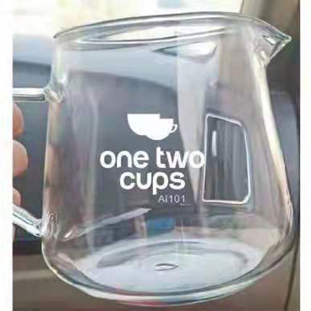 One Two Cups Teko Kopi Barista Coffee Maker Pot Kettle Borosilicate Glass ( 400ml &amp; 600ml )