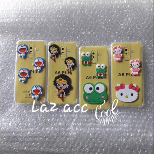 Case samsung A6 plus anticrack karakter softcase casing silikon