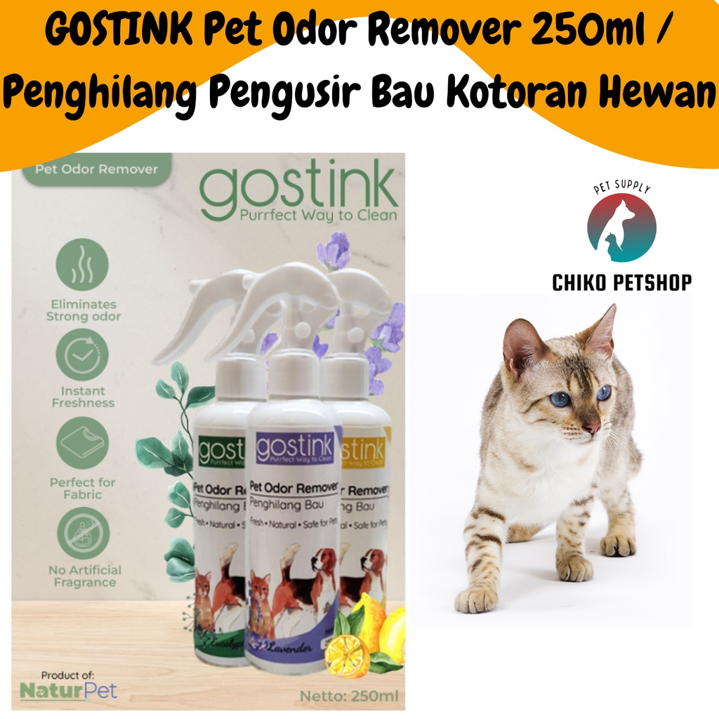 GOSTINK Pet Odor Remover 250ml Penghilang Pengusir Bau Kotoran Hewan