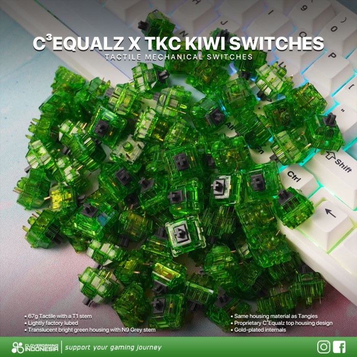 C3 Equalz Kiwi Tactile Switch 67g - for Mechanical Keyboard