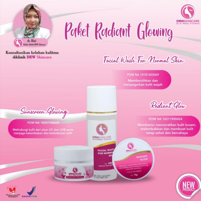 Paket Radiant Glowing Paket Pencerah Wajah Cream Glowing Paket Cream Glowing Termurah Terlaris COD O