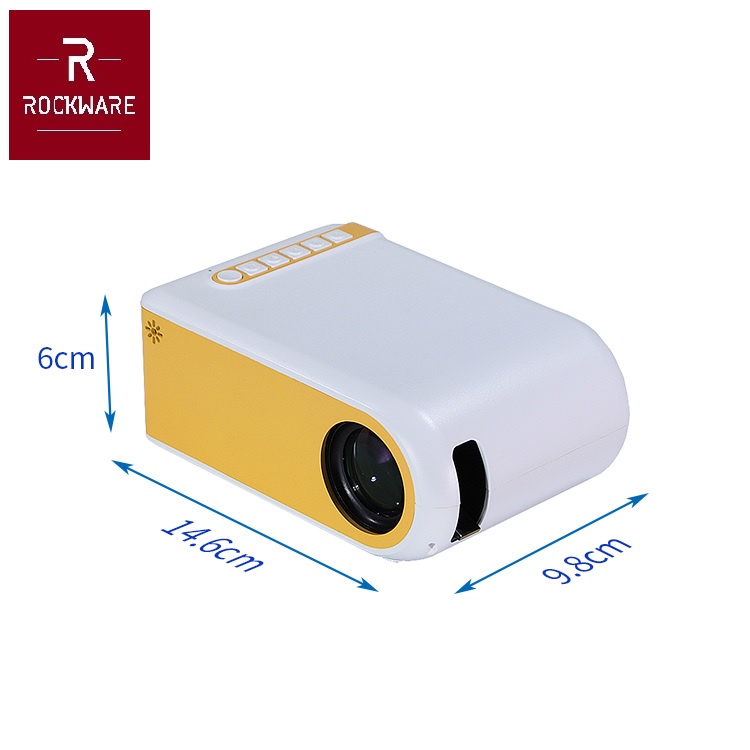 ROCKWARE VF260S WiFi Version - Super Mini Projector 40 ANSI Lumens