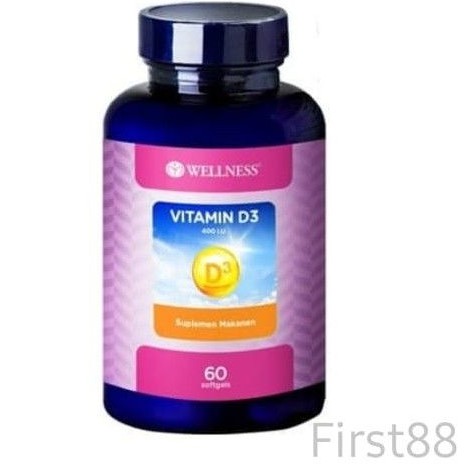 Wellness Vitamin D3 400 IU D3 400iu isi 60 Sofgel