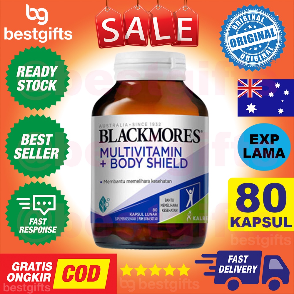 BLACKMORES MULTIVITAMIN +  BODY SHIELD ( BIO ACE EXCELL) KALBE VITAMIN ANTIOKSIDAN - 80 KAPSUL