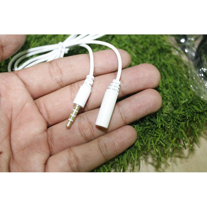 Jual Kabel Aux Stereo Pin 3 Male to female Sambungan Headphone Headset
