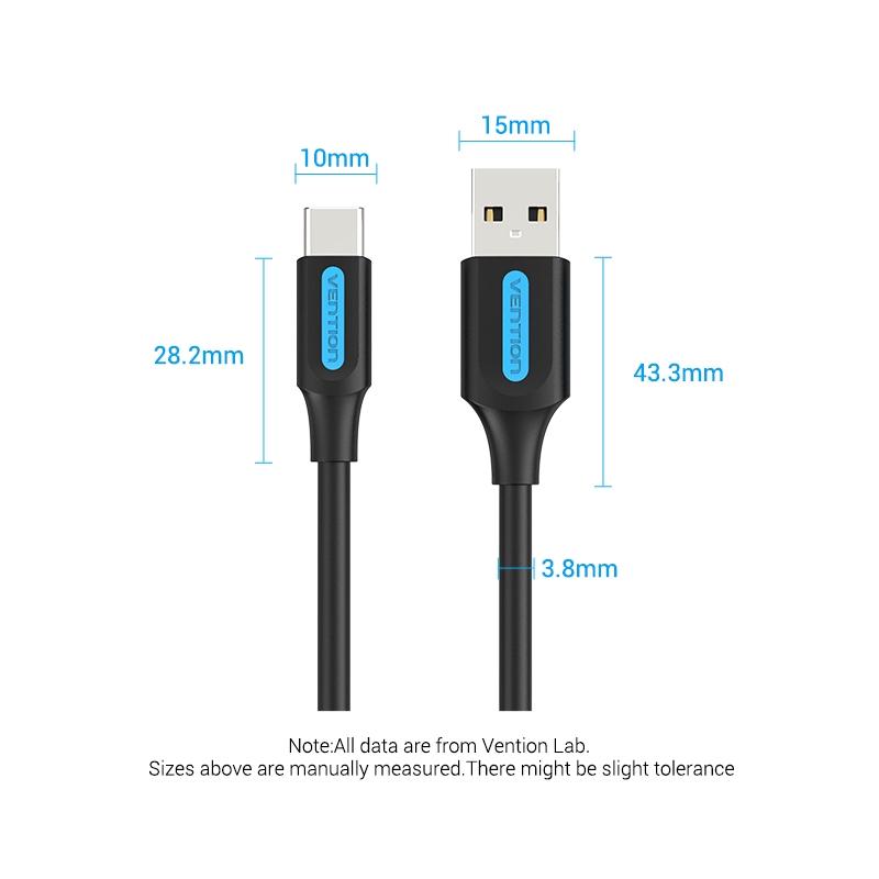 Vention Kabel Data 3A Type c  Fast Charging Usb C cable For Xiaomi /Redmi Note 7/Samsung S8