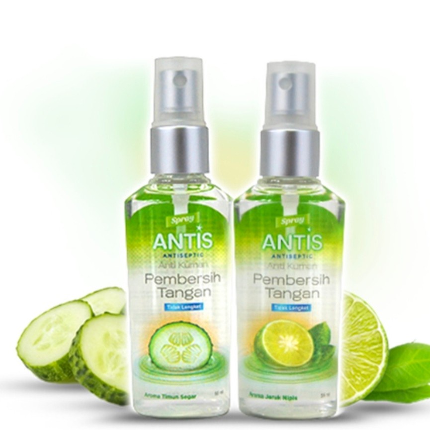 Jual ANTIS ANTISEPTIC PEMBERSIH TANGAN SPRAY 55ML. | Shopee Indonesia