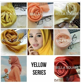  WARNA  LENGKAP  bella  square  daily hijab hijab 