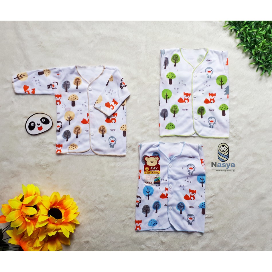 [B-011a] Baju Bayi Lengan Panjang New Born - TARA SNI (ISI 3)