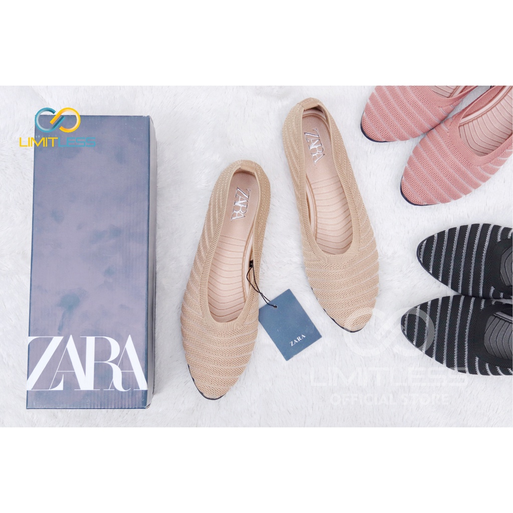 Sepatu Flat Shoes Laily Fashionable Sepatu Wanita Flat Stylish Women Shoes Bahan Rajut Korean Style