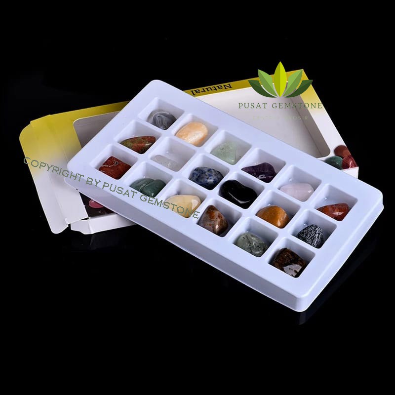 18 Pcs/set Alami Batu Kristal Batu Natural Batu Akik Batu Alam