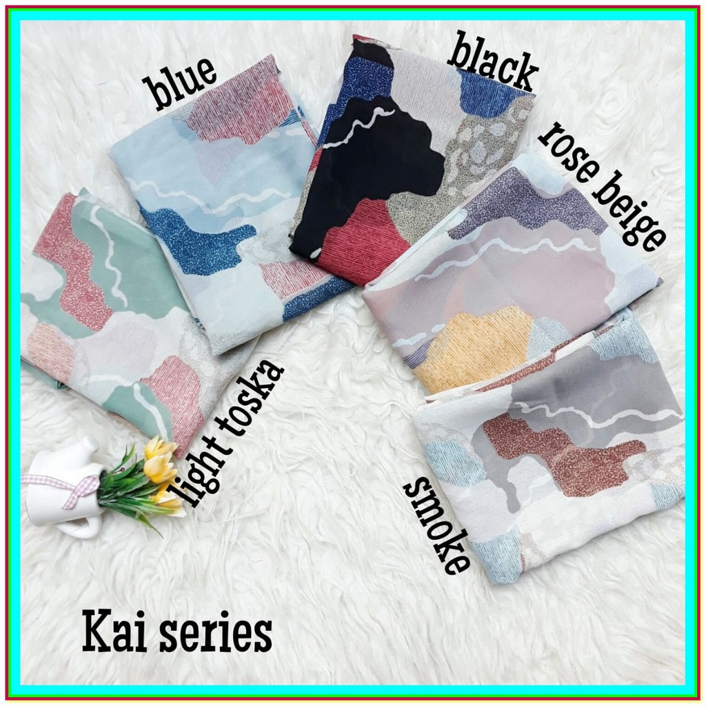 HIJAB KAI/HIJAB SEGIEMPAT/JILBAB SEGI EMPAT/KERUDUNG SEGI4/SQUARE MOTIF ABSTRAK/POLYCOTTON