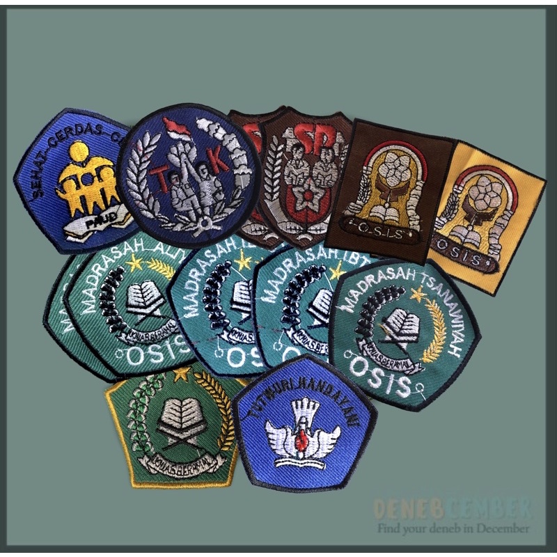Bordir Bet Logo OSIS SMP SMA MTs MI MA Tut wuri handayani/ bet sekolah PAUD TK SD