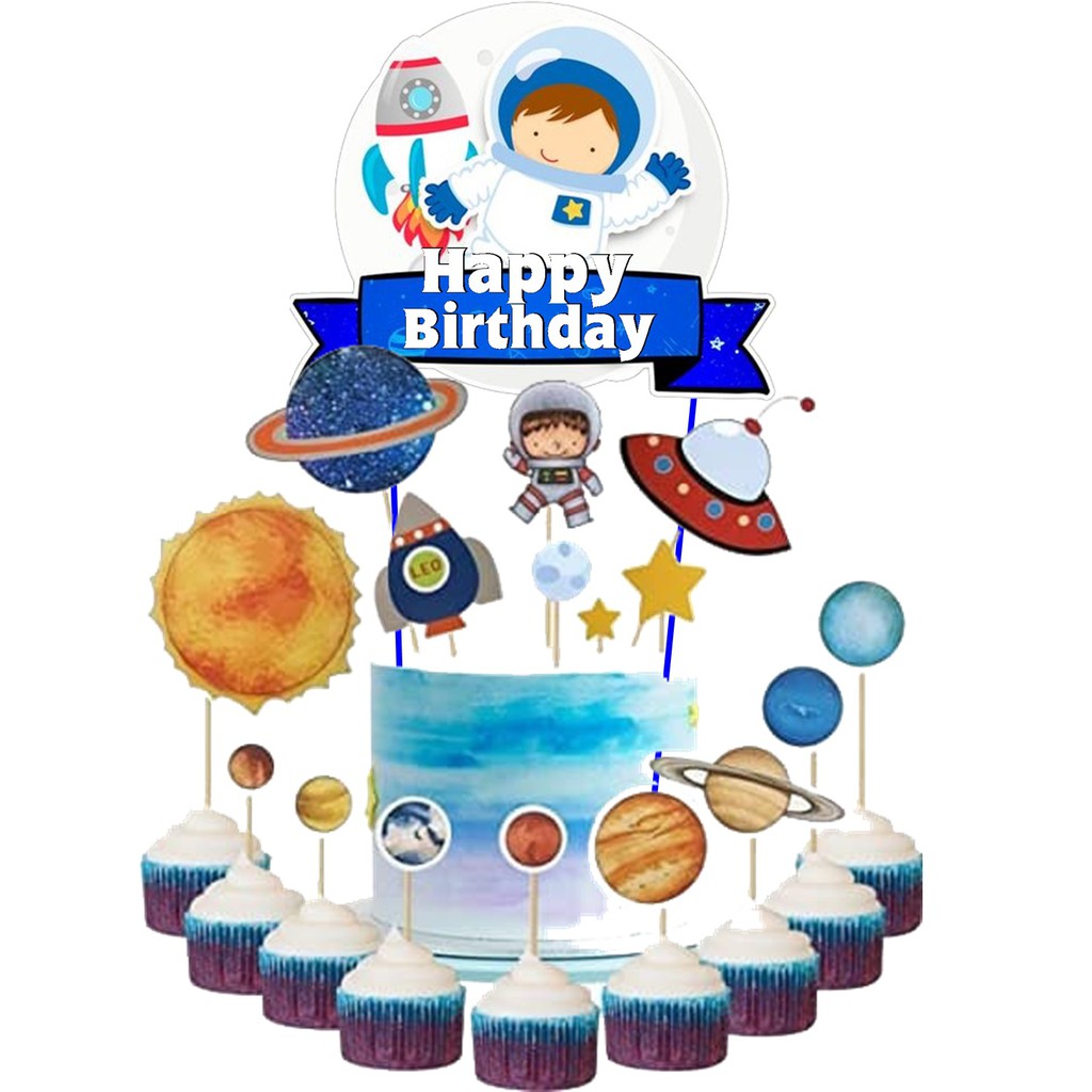 astronot cake topper