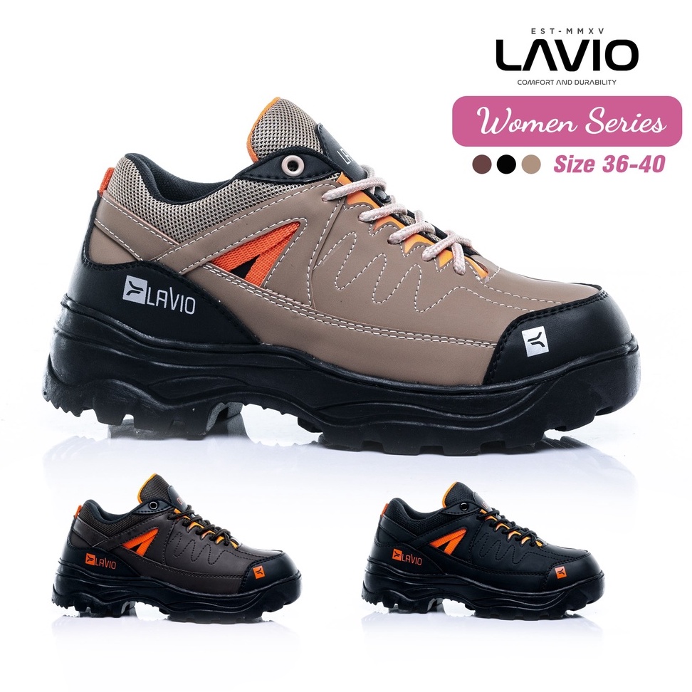 Sepatu Safety Wanita Original Ujung Besi Sefty Cewek Septy Perempuan Lavio Birdie Size 36 37 38 39 40