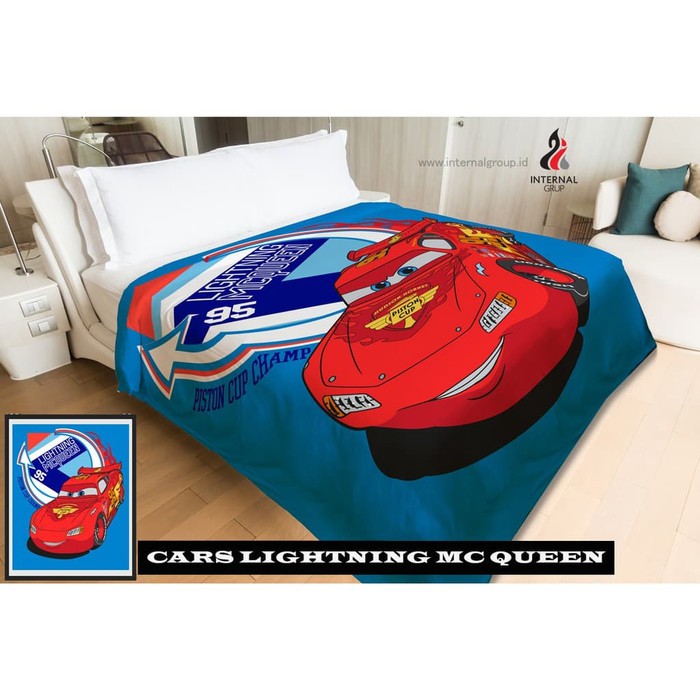 Selimut ASLI INTERNAL Terlaris Uk 160x200cm Motif CARS