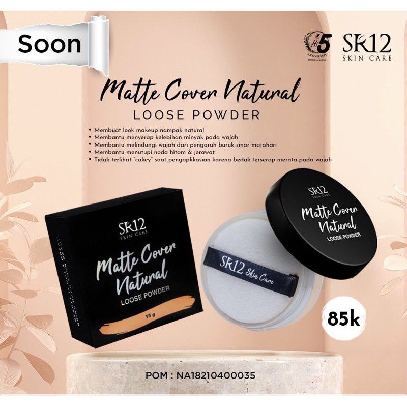 SR12 MATTE COVER NATURAL LOOSE POWDER / BEDAK TABUR SR12