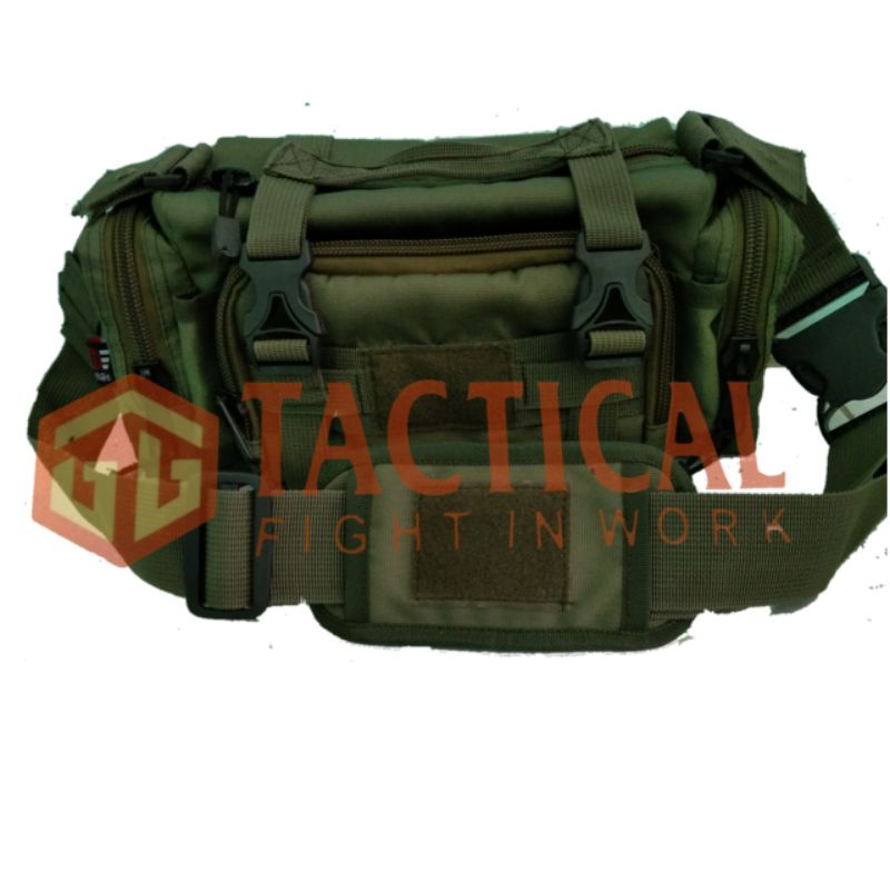 Tas warior/Tas selempang pria/tas selempang hijau army/