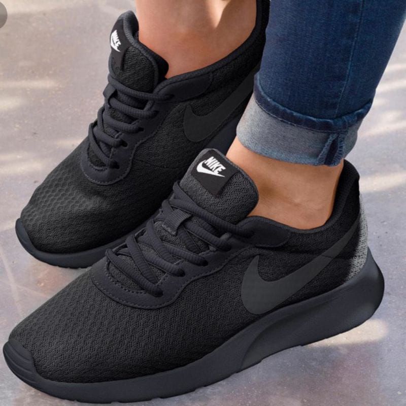 Sepatu Nike Tanjun Hitam Polos Sepatu Sneaker santai Sepatu Sekolah Terbaru Sepatu Running