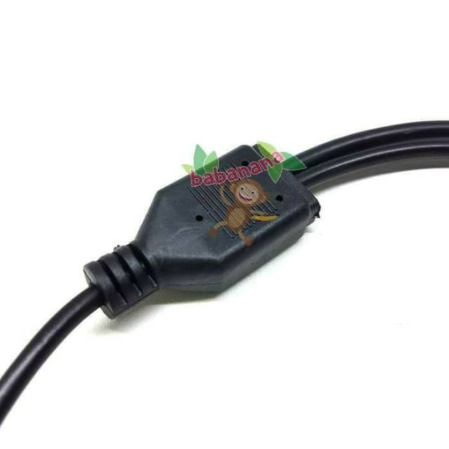 Kabel RGB Splitter 1 to 2 female 4 pin hitam