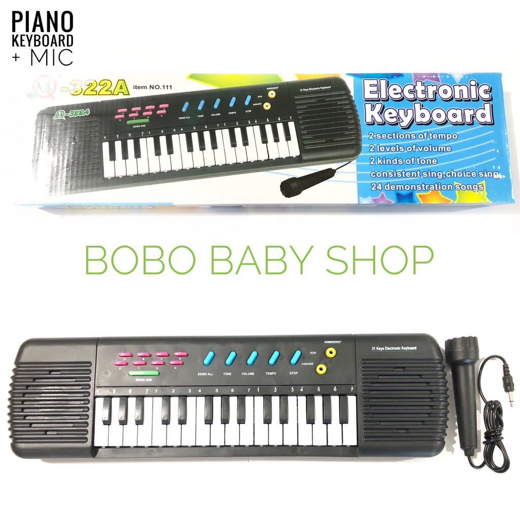 M332A Keyboard Electric Piano Mainan Piano Anak + Mic Karaoke
