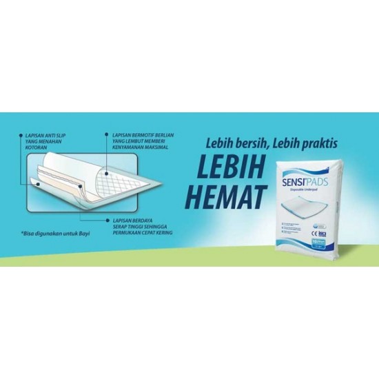 Perlak Alas Ompol SENSI PADS - Alas Pipis Training Kucing Anjing LARGE 60x90cm Sensipad Sensipads Under Pad