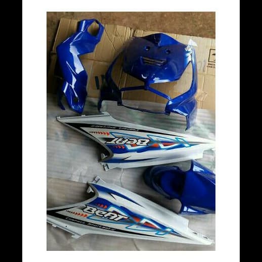 cover body full alus Beat karbu putih biru