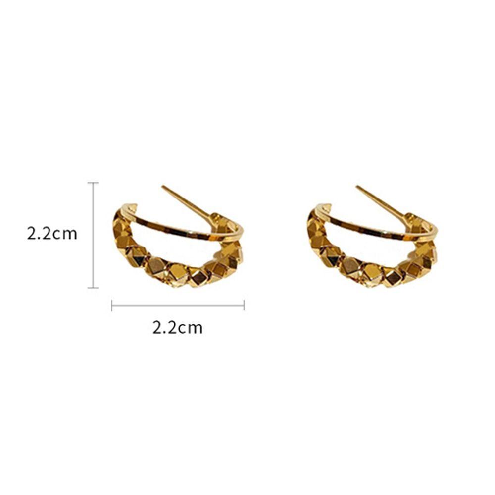 Mxbeauty Wanita Menjuntai Anting Elegan Gaya Vintage Mempelai Wanita Perhiasan Hadiah Anting Liontin Bentuk C Kubus Anting Hoop Alloy Fashion Hoop Earrings