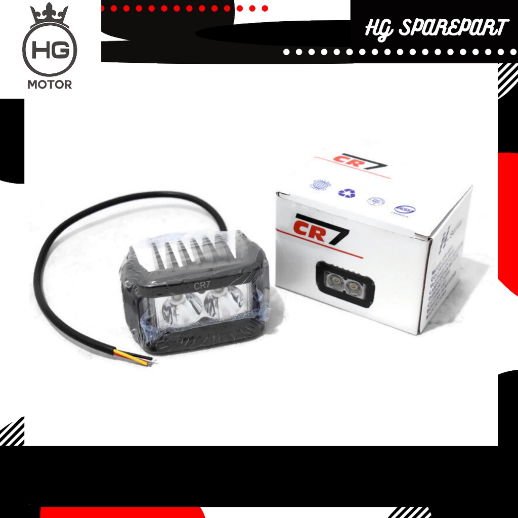 LAMPU SOROT TEMBAK 2 MATA CR7 LED LAMP