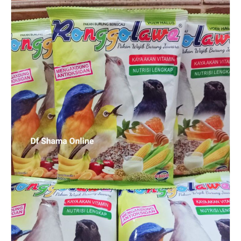 EBOD RONGGOLAWE 200GR VOER HALUS PAKAN BURUNG MURAI CIBLEK PLECI KACER PRENJAK TLEDEKAN GELATIK