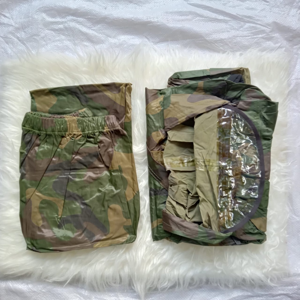 Jas Hujan Loreng Army Setelan Dewasa/Mantel Hujan Loreng Armi/Raincoat Rain Coat Army Loreng/Setelan Jas Hujan Tentara Armi Army Premium/Stelan Jas Hujan Loreng Army Parasut/Jas Hujan Premium Murah