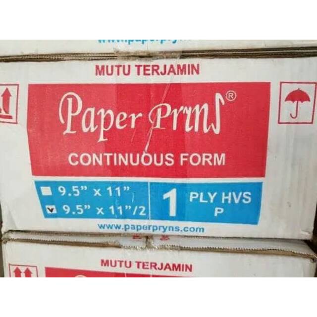 

Continuous Form Paper Prins 9.5"x11"/2 - 1 ply