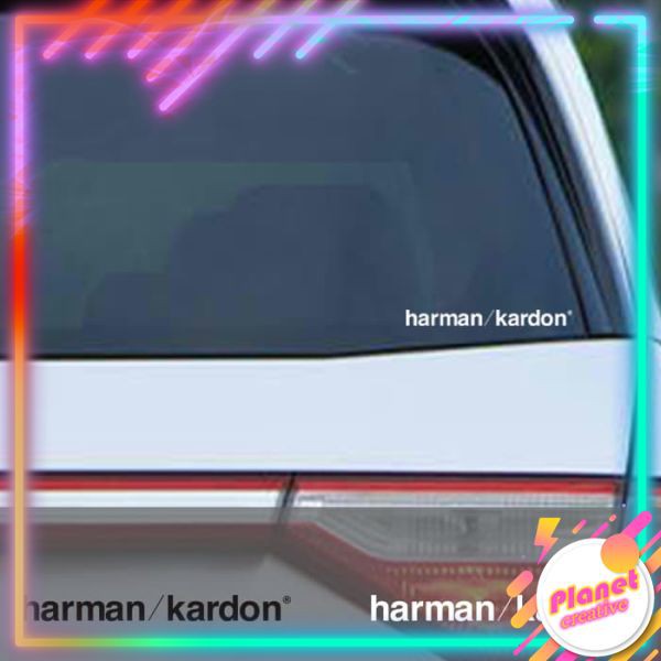 Sticker Harman / Kardon Pintu Kaca Mobil 15 cm Stiker Cutting