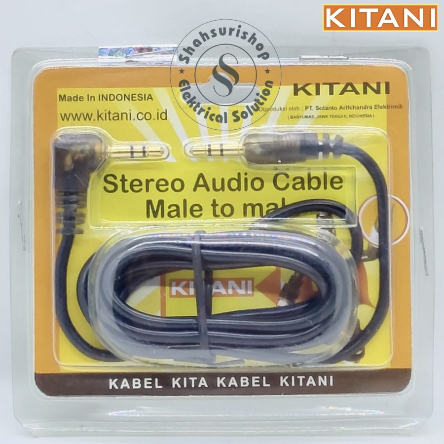 KITANI STEREO CABLE MALE TO MALE KABEL AUDIO AUX 1 KE 1