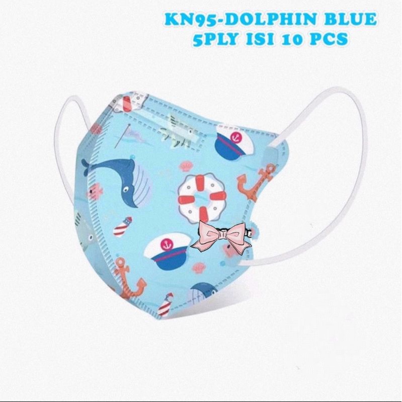 MASKER ANAK MOTIF JANGKAR, MASKER JANGKAR KAPAL PELAUT, MASKER PELAUT
