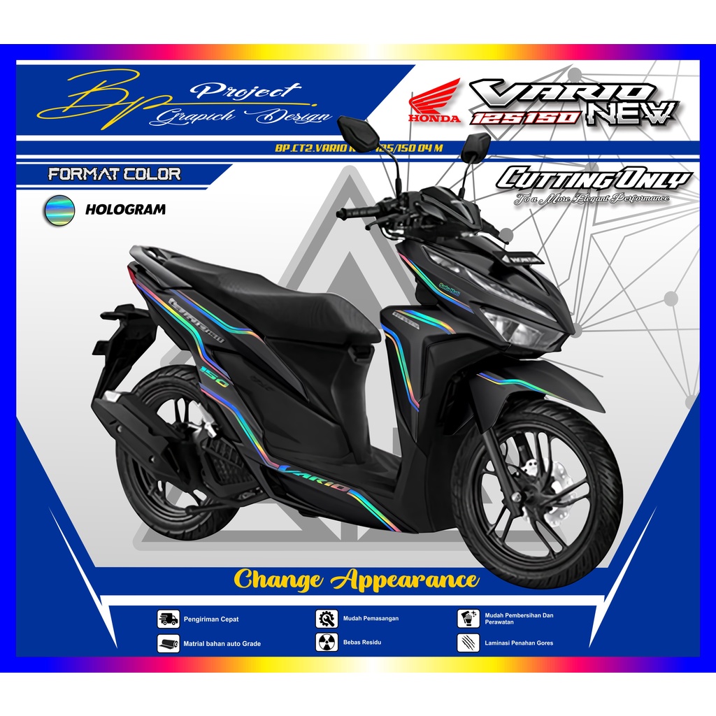 CUTTING VARIO NEW - CUTTING STICKER VARIO NEW - Cutting Sticker Vario New Aksesoris Motor Stiker Hon